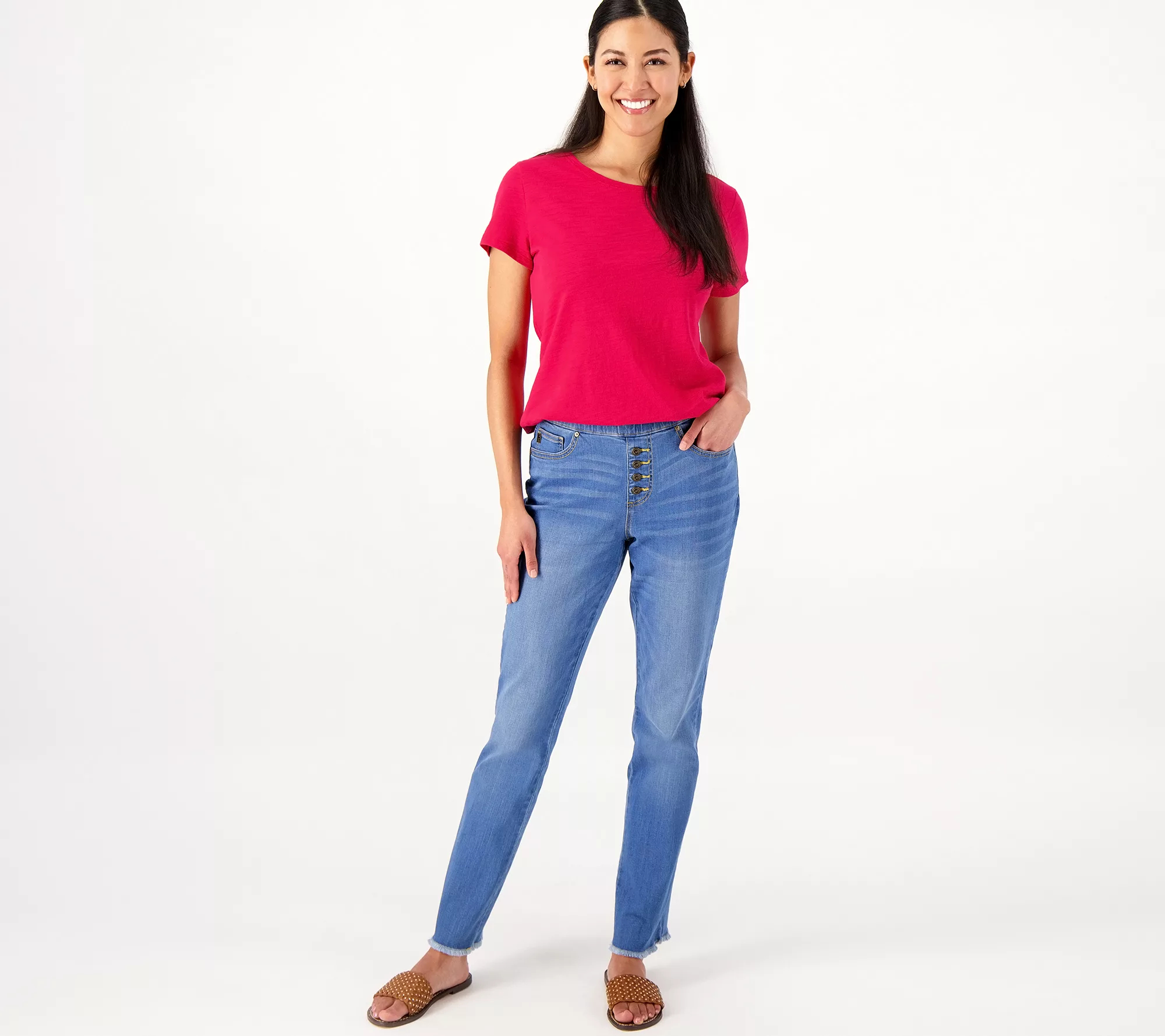 "As Is" Belle by Kim Gravel Regular TripleLuxe Denim Jeans