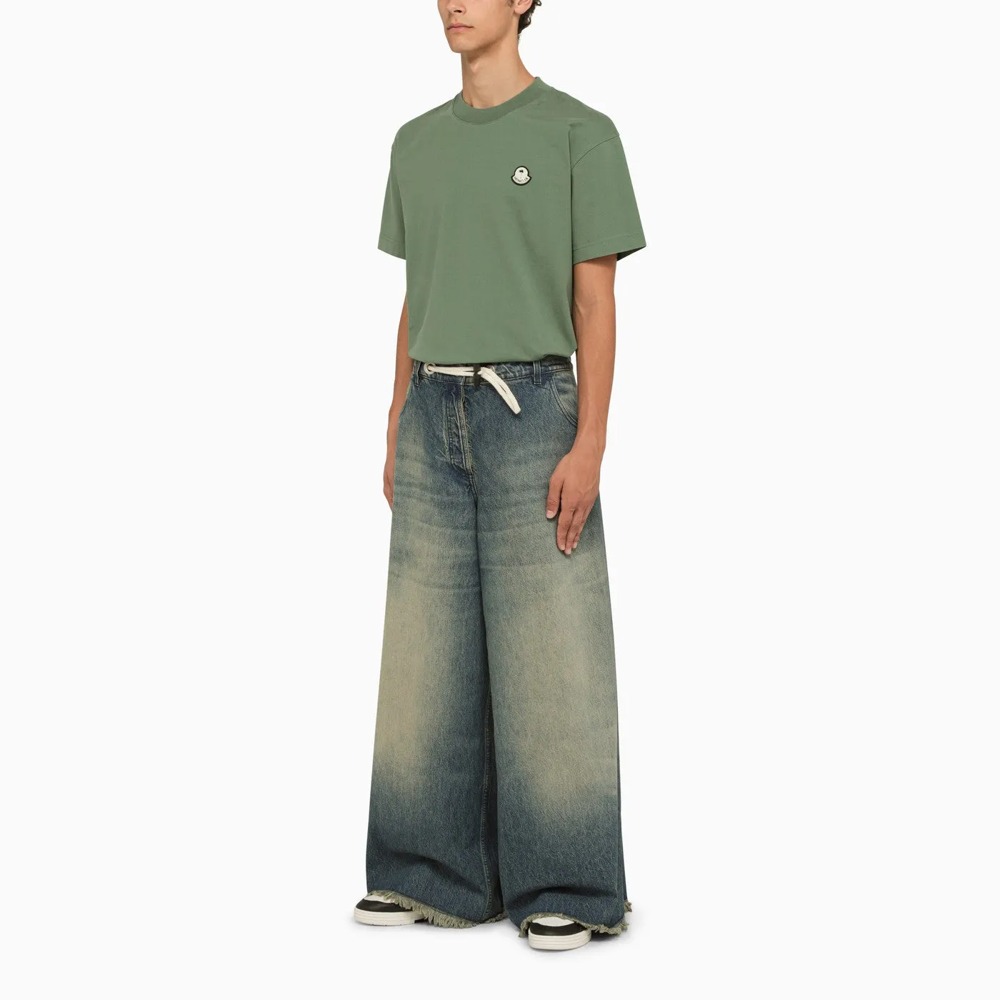 8 Moncler Palm Angels    8 Moncler Palm Angels Loose And Washed Denim Jeans