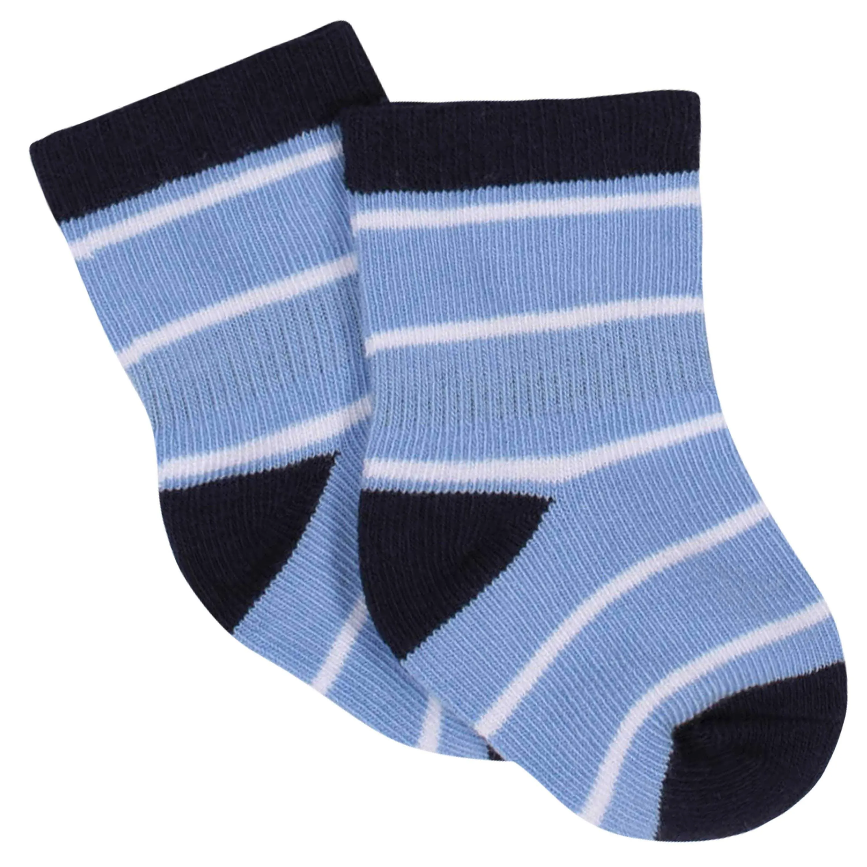 8-Pack Baby Boys' Sea Animals Wiggle-Proof Jersey Crew Socks