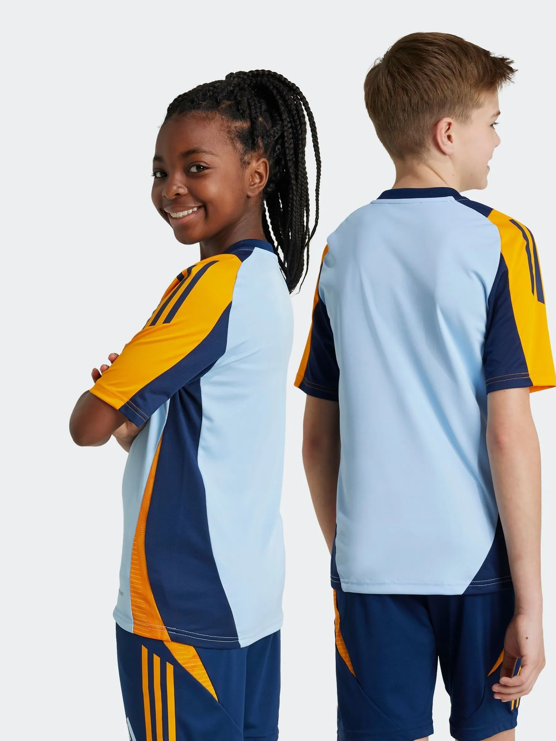 adidas Blue/Orange Kids Real Madrid Tiro 24 Competition Training Jersey