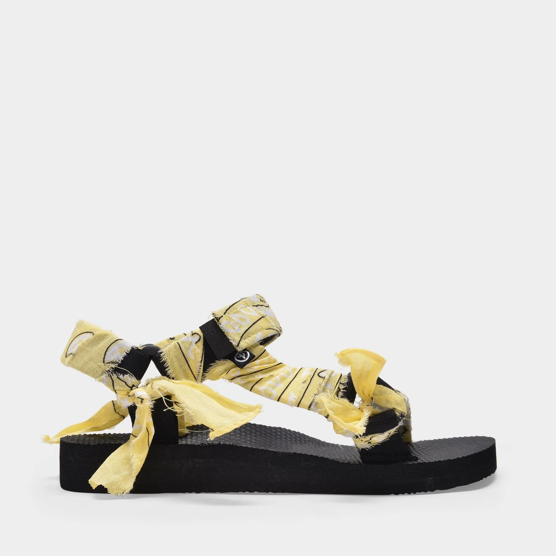 Arizona Love  Trekky Bandana Sandals in Pastel Yellow Polyester