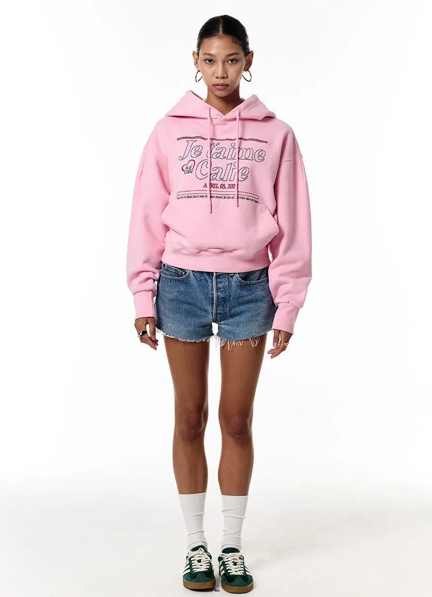 as if calie  |Street Style Long Sleeves Logo Hoodies & Sweatshirts
