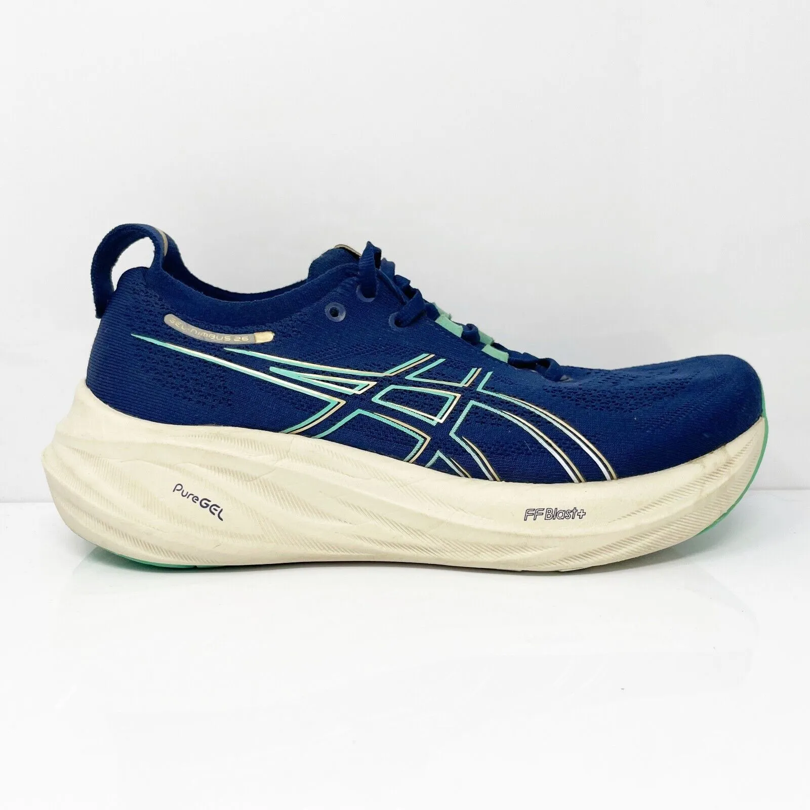 Asics Womens Gel Nimbus 26 1012B602 Blue Running Shoes Sneakers Size 8