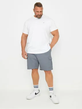 BadRhino Big & Tall Blue Elastic Waist Stretch Cargo Shorts