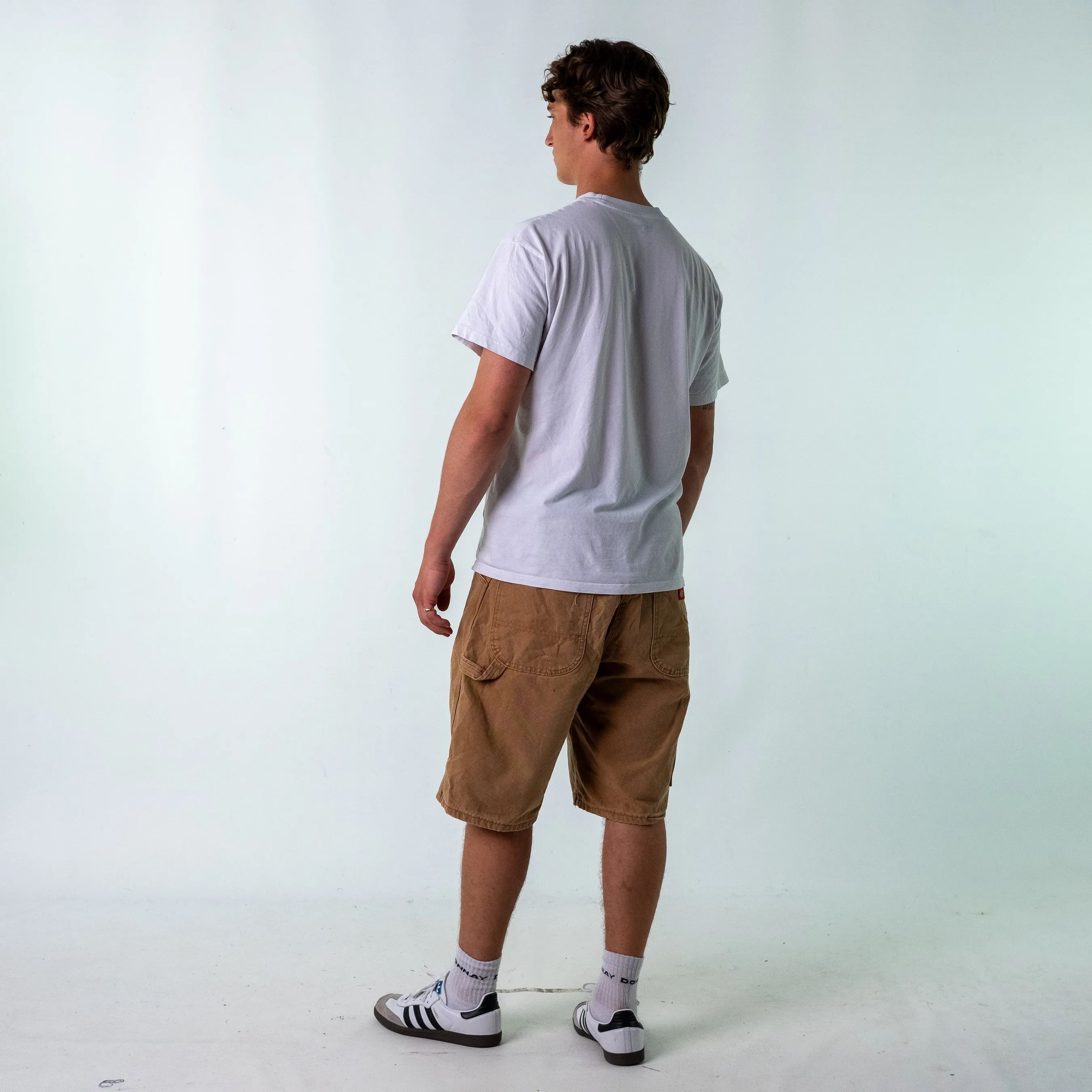 Beige 90s Dickies Denim Carpenter Jorts Shorts (38)
