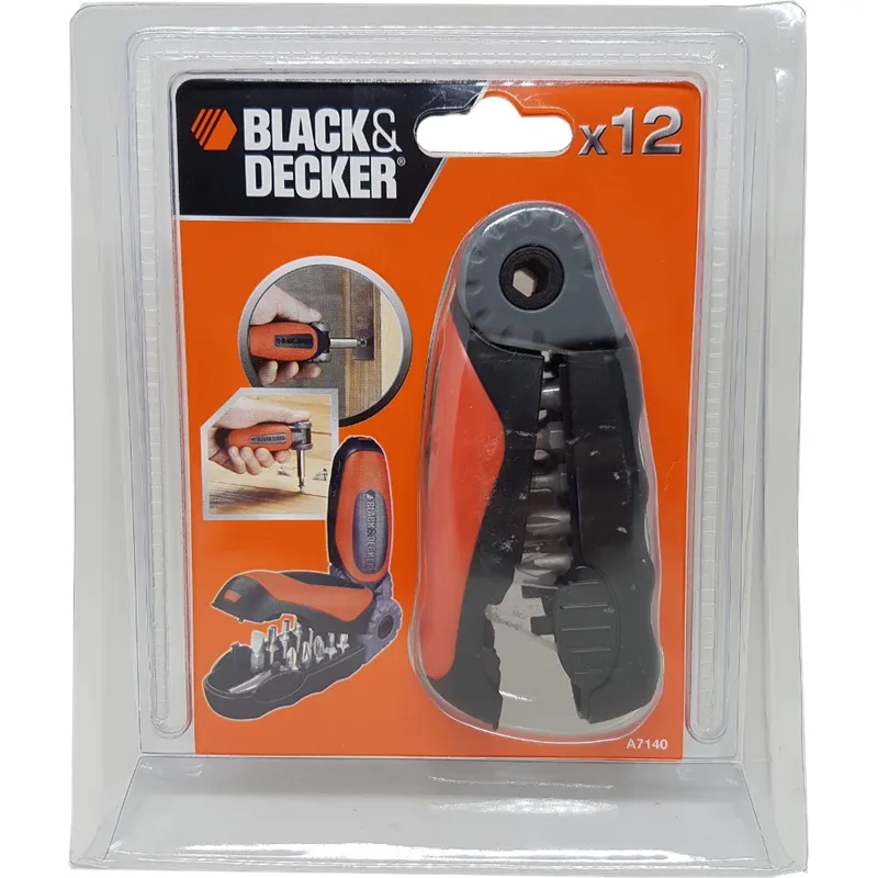BLACK AND DECKER 12 PC FLIP HANDLE SCREWDRIVER SET A7140