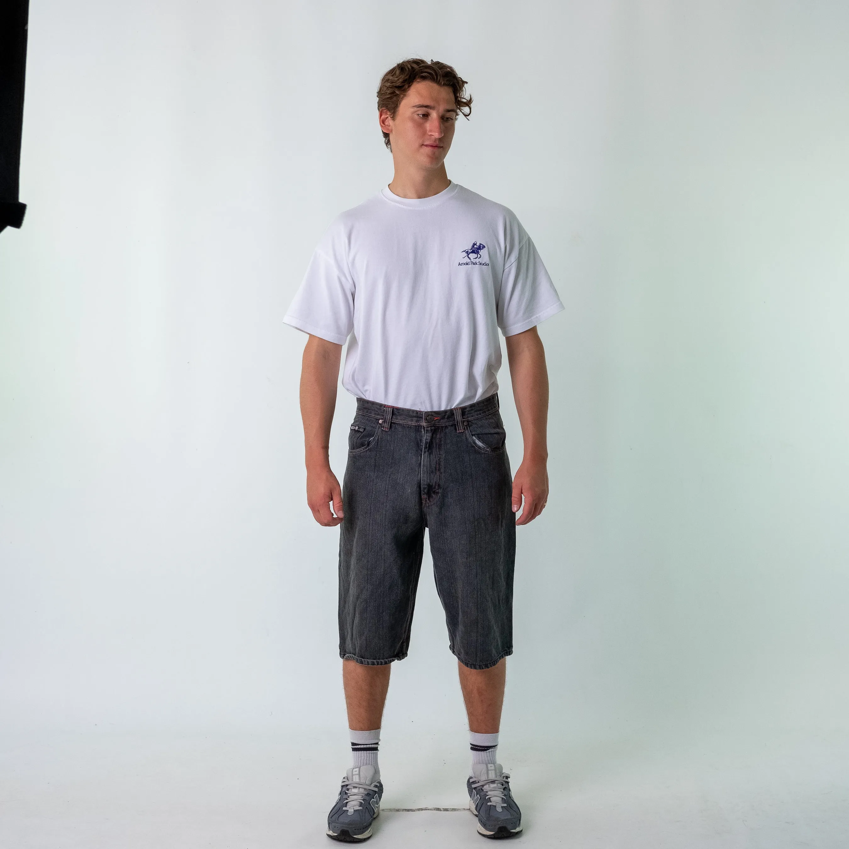 Blue 90s  Mecca Denim Hip Hop Jorts Shorts (32)