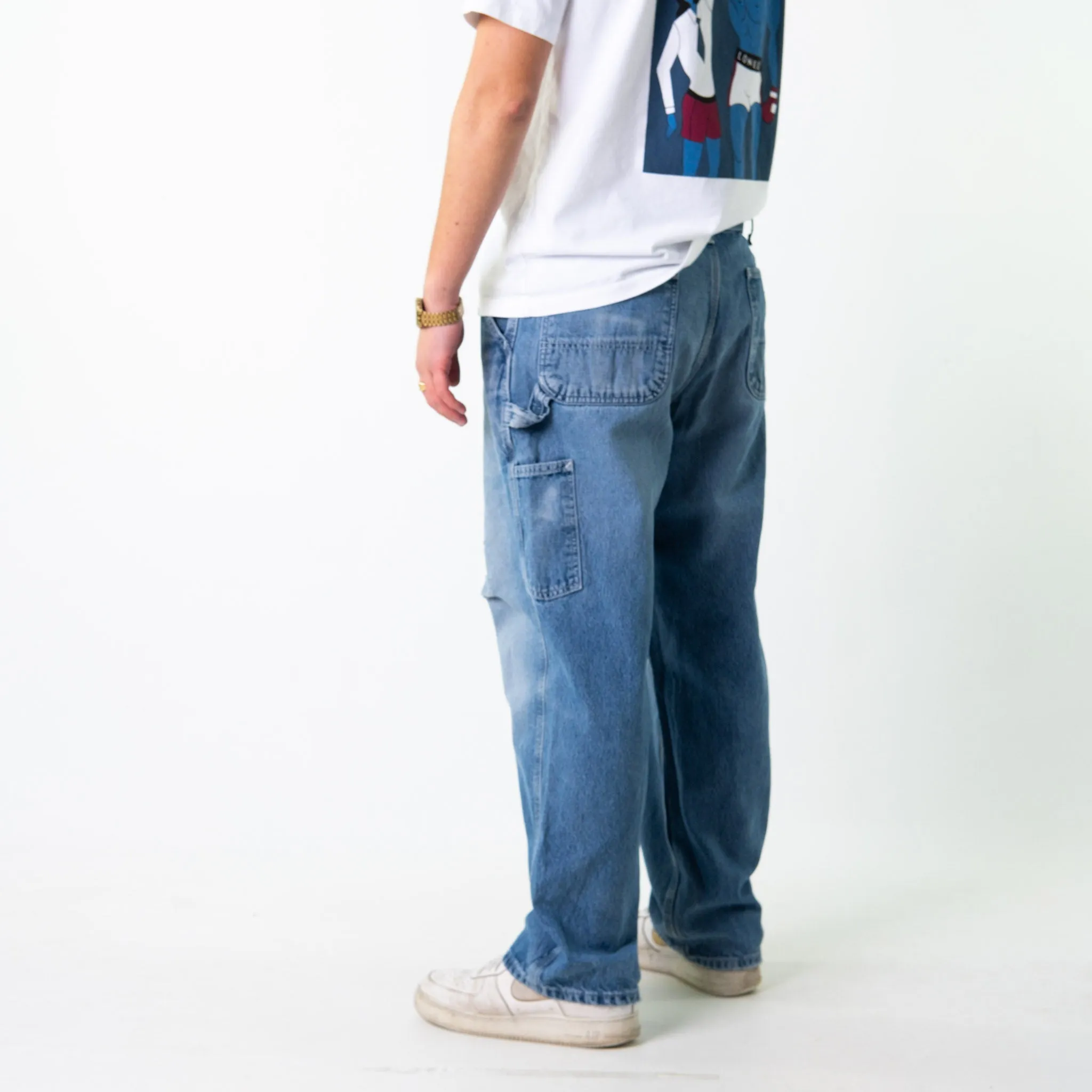Blue Denim 90s Carhartt  Cargo Skater Trousers Pants Jeans (36x30)