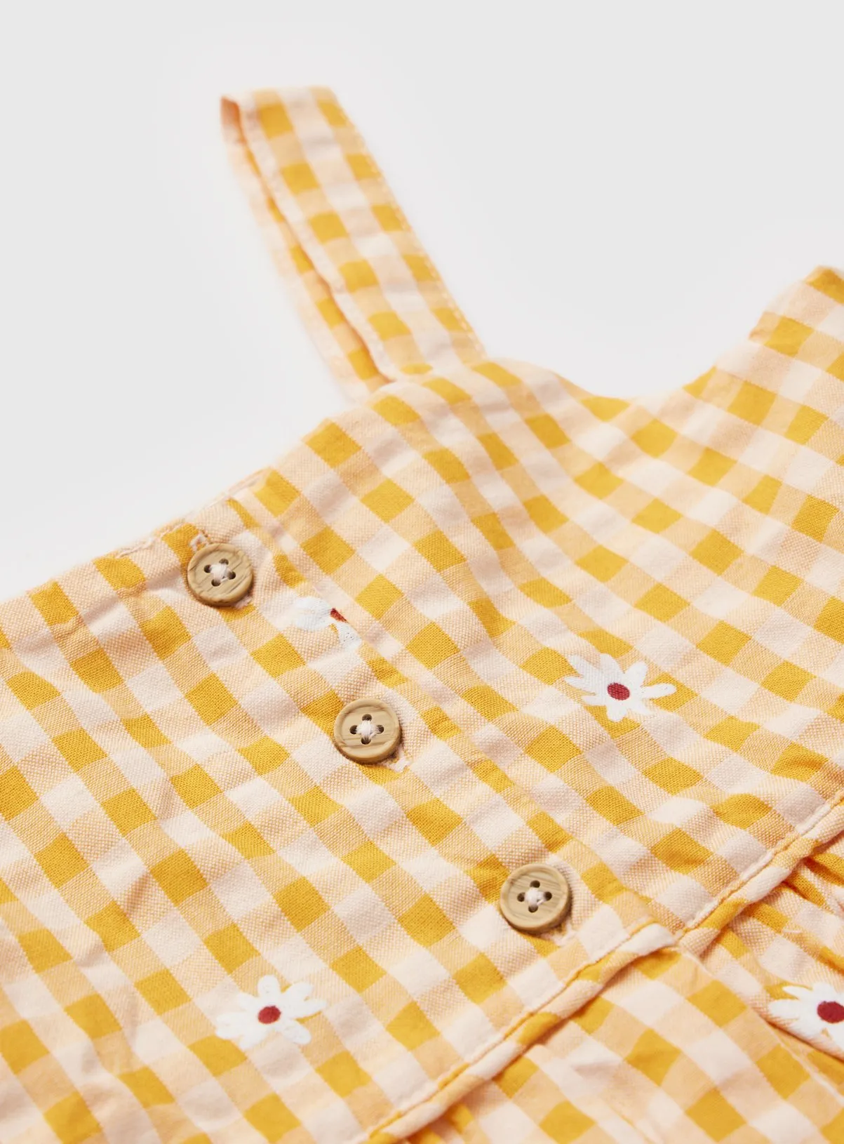 Buy Orange Gingham Sundress & Hat Set 9-12 months | Dresses | Tu