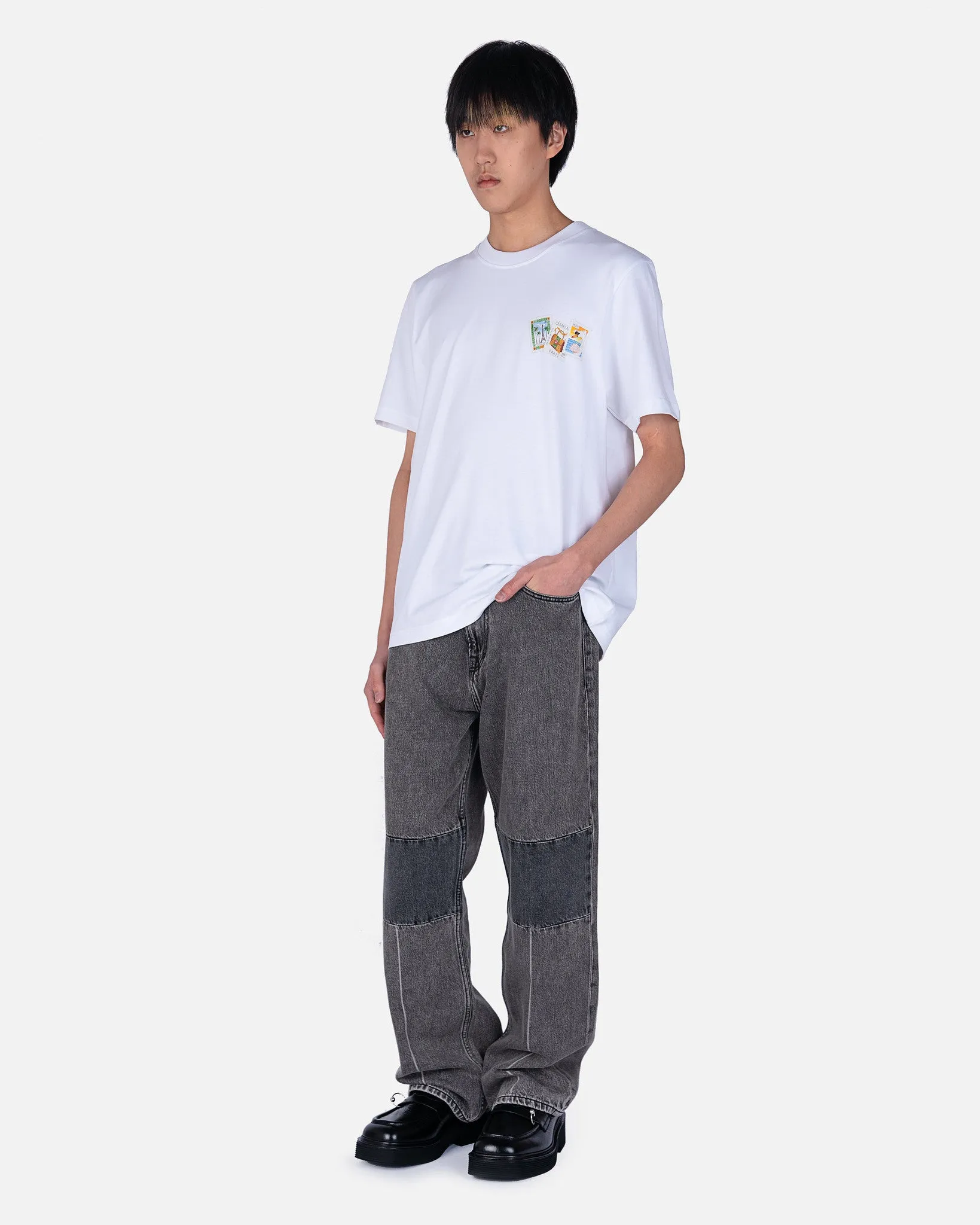 Casablanca Souvenirs De Vacanes Jersey T-Shirt in White