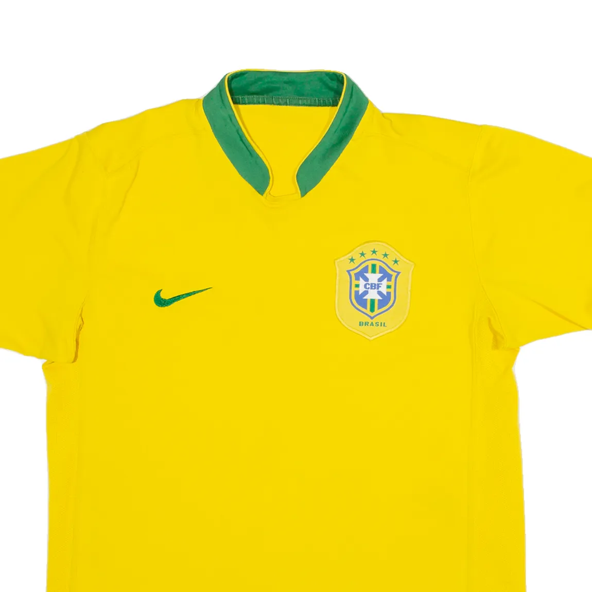 CBF Brazil Mens Football Shirt Jersey Yellow V-Neck L