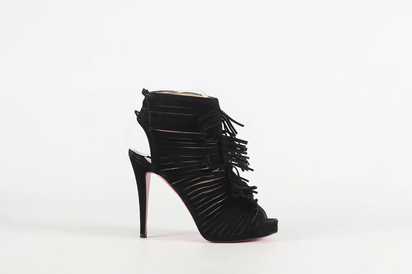 CHRISTIAN LOUBOUTIN SUEDE PLATFORM SANDALS EU 38.5 UK 5.5 US 8.5