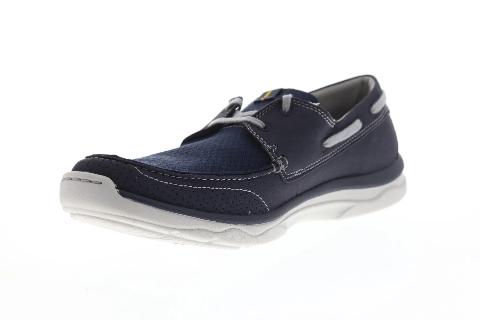 Clarks Marus Edge 26125156 Mens Blue Mesh Deck Lace Up Boat Shoes Loafers