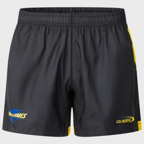 Classic Hurricanes Super Rugby Performance Gym Shorts Black 2025