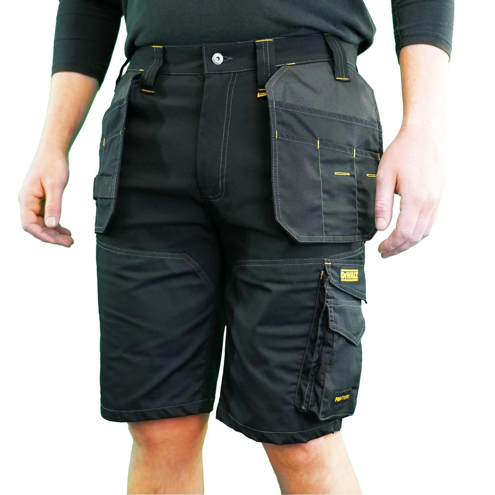 Dewalt Kingsport Trade Shorts - Pro Stretch Fabric - Holster Pockets Black 34w