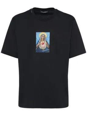 Dolce&Gabbana   Cotton jersey t-shirt w/ crystals 
