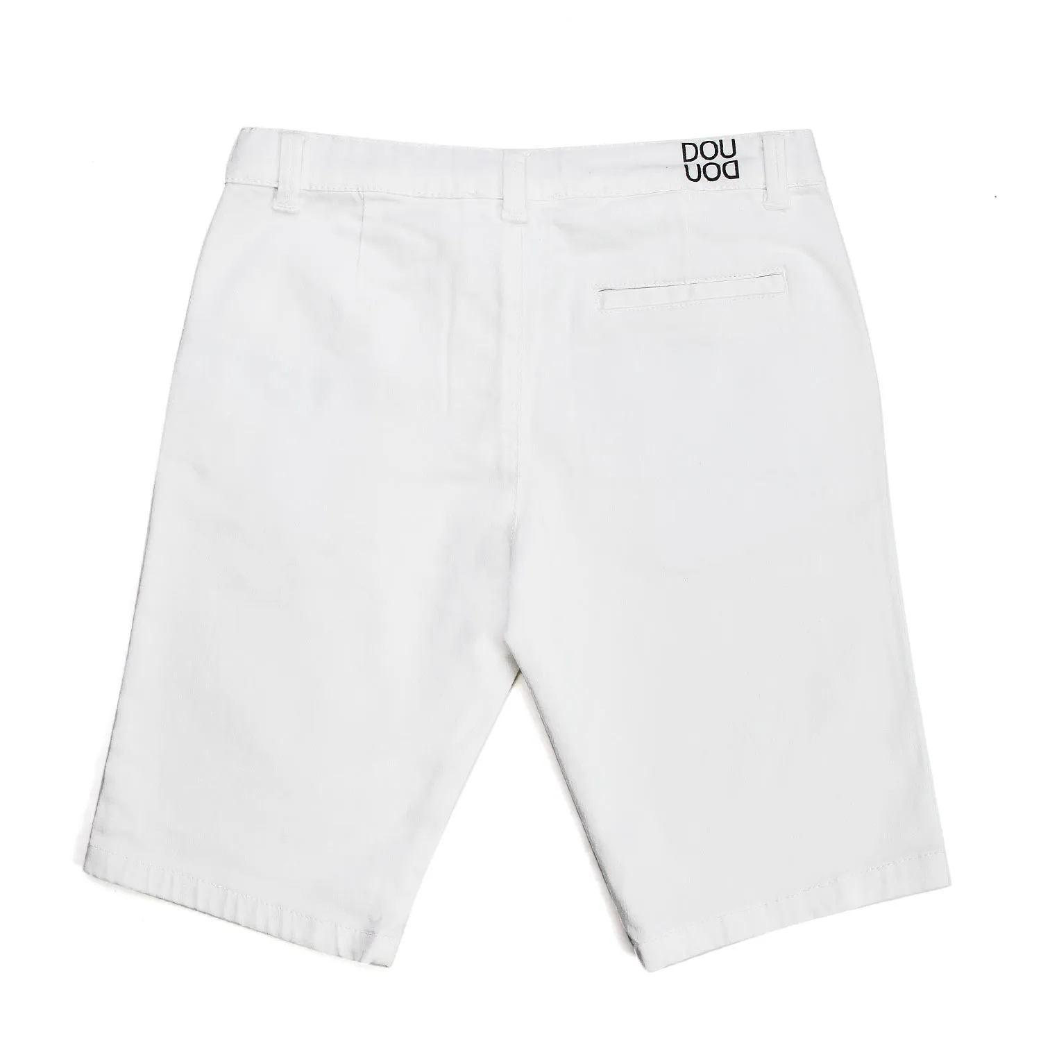 Douuod White Denim Bermuda Shorts For Children And Teen