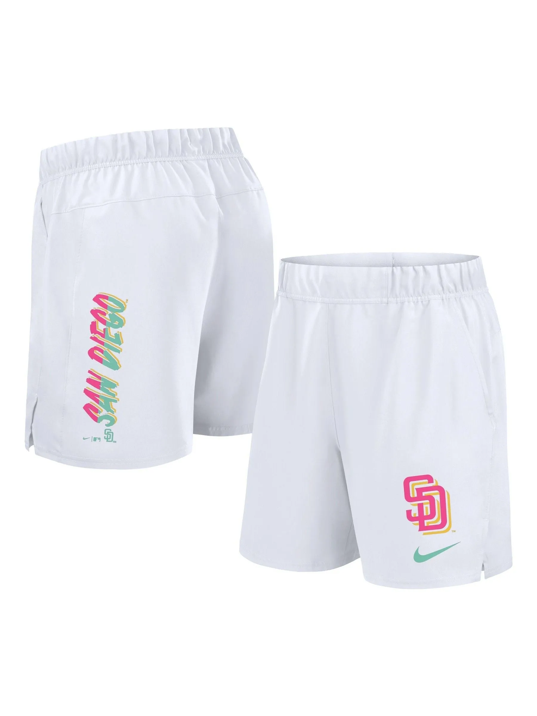 Fanatics San Diego Padres Woven City Connect Victory White Shorts