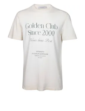GOLDEN GOOSE GOLDEN T-SHIRT IN COTTON JERSEY COLOR OFF WHITE