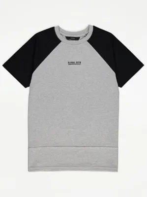 Grey Colour Block Jersey T-Shirt | Kids | George at ASDA