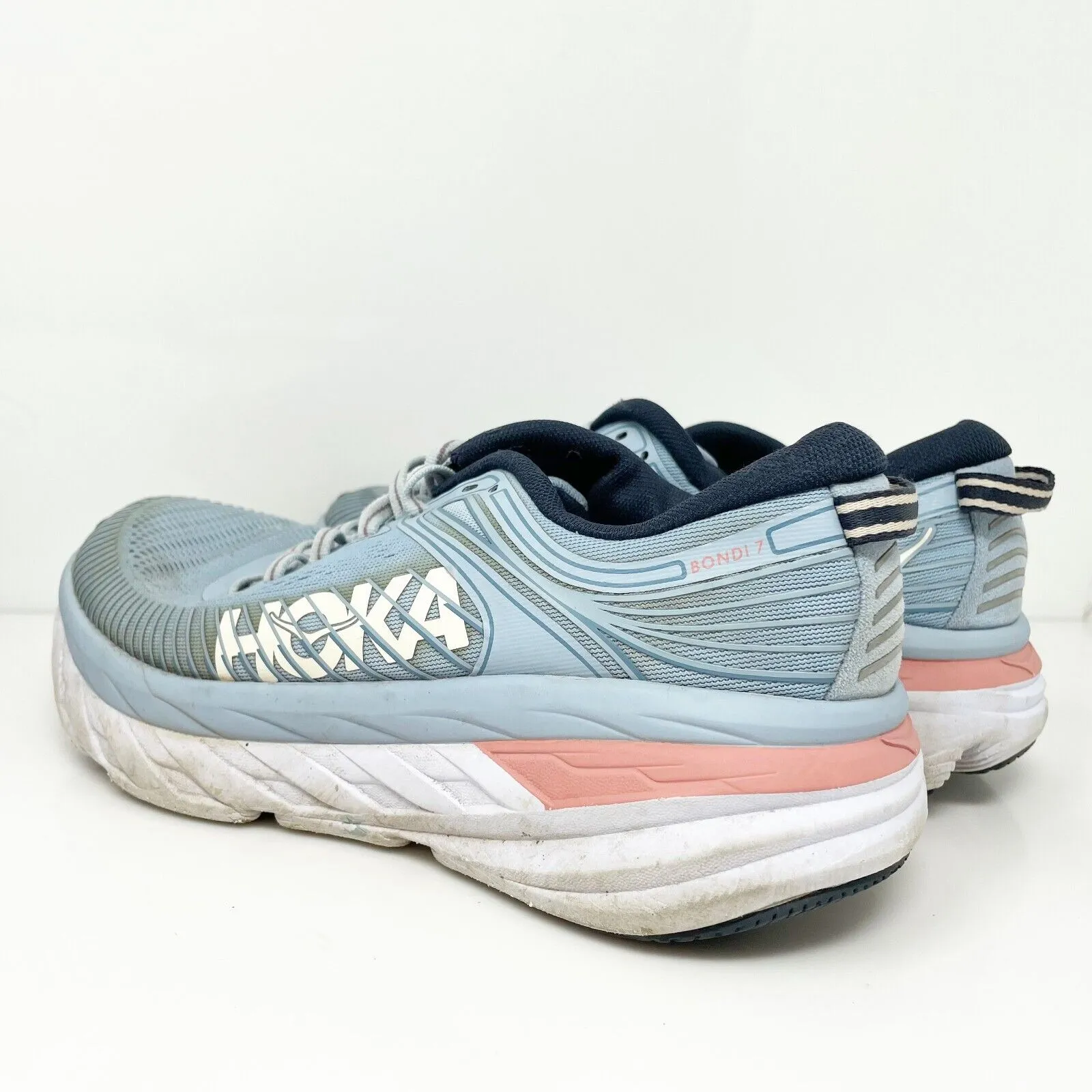 Hoka One One Womens Bondi 7 1110519 BFOB Blue Running Shoes Sneakers Size 8.5