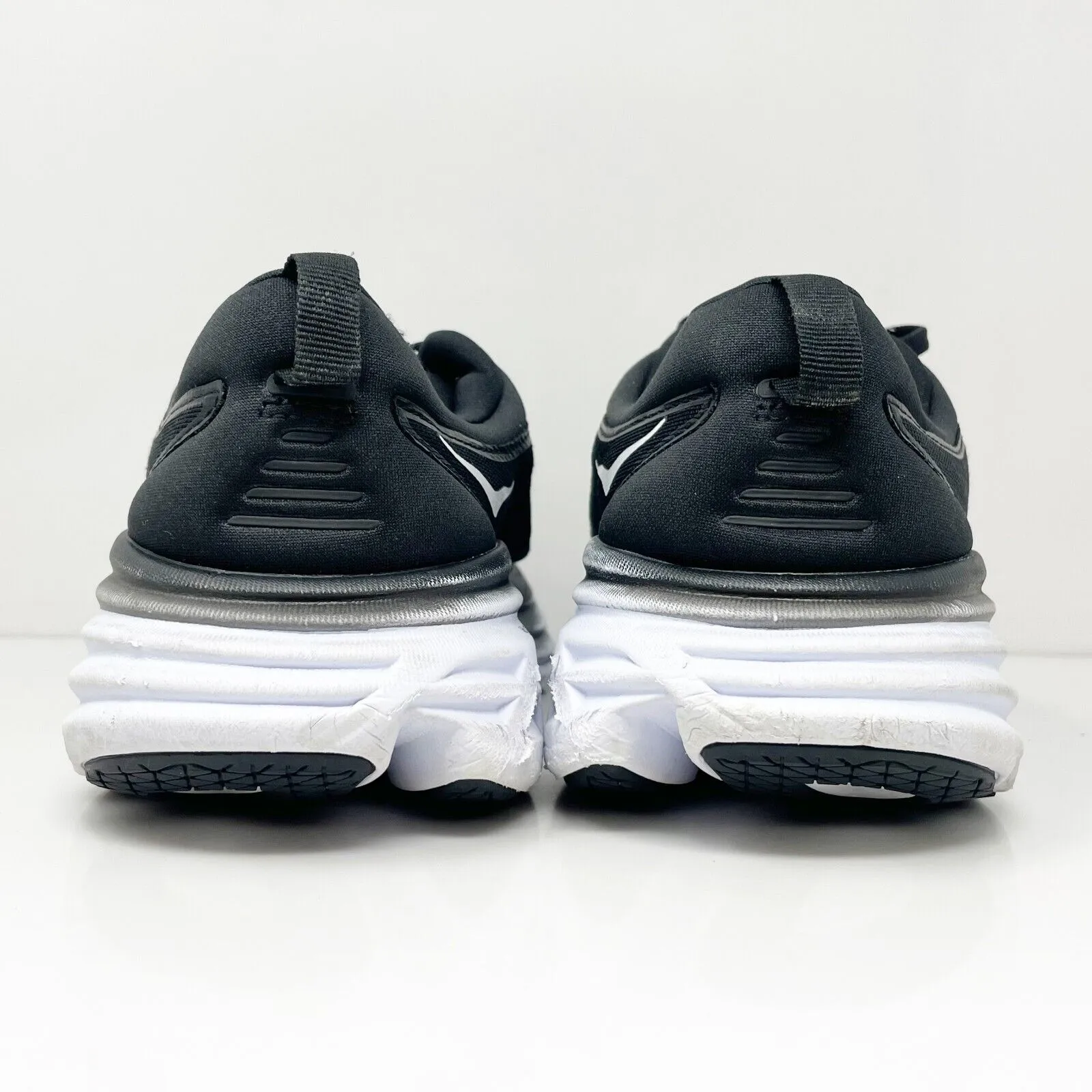 Hoka One One Womens Bondi 8 1127954 BWHT Black Running Shoes Sneakers Size 8.5 D