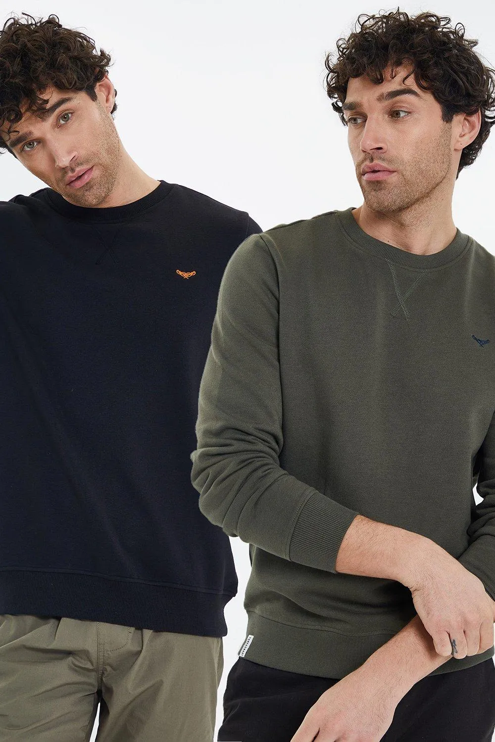 Hoodies & Sweatshirts | 2 Pack 'Satsuma' Crew Neck Sweatshirts | Threadbare
