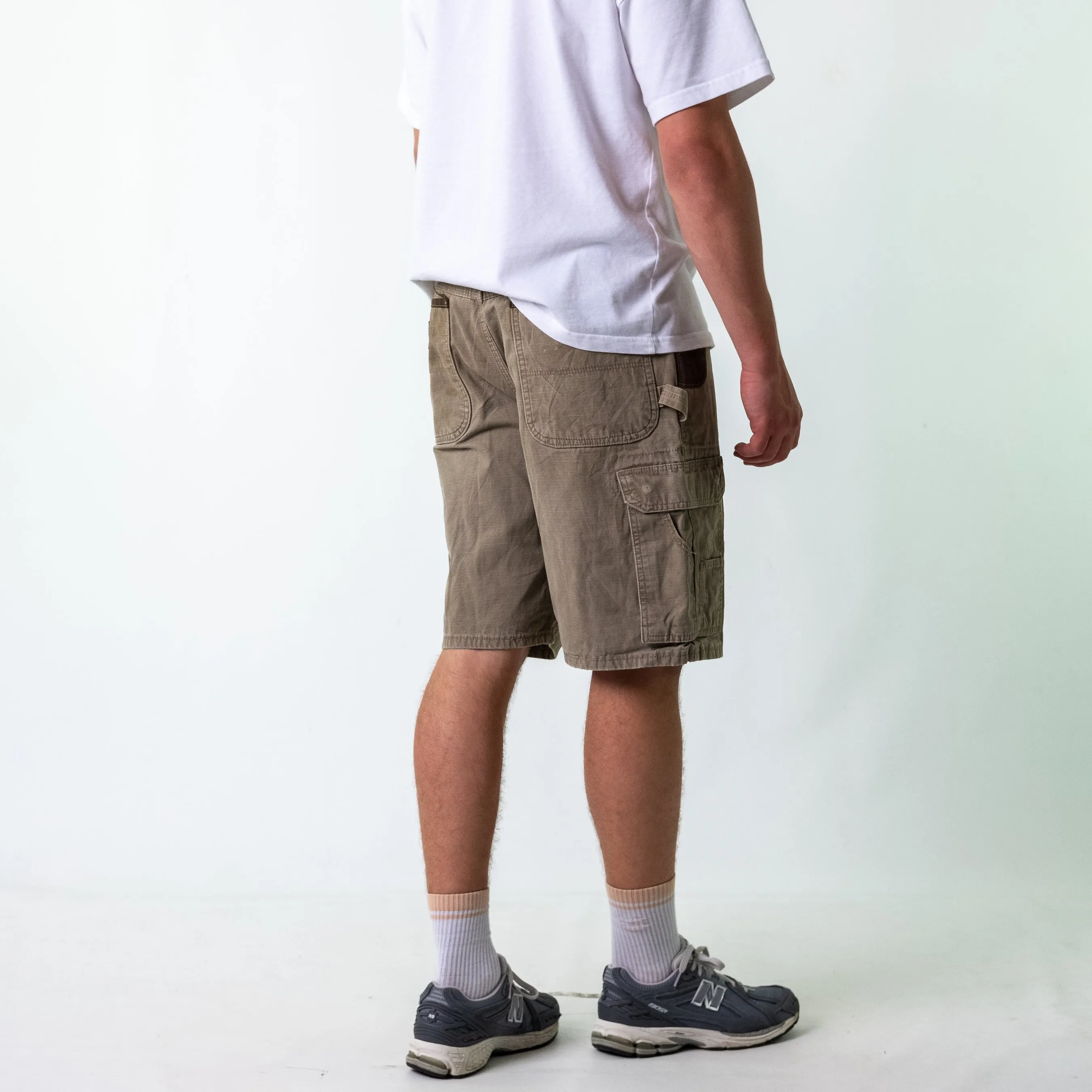 Khaki Green 90s Wrangler  Ripstop Denim Jorts Shorts (34)