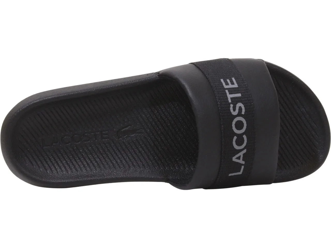 Lacoste Men's Croco Slides Sandals Water Resistant White/Navy Sz: 10