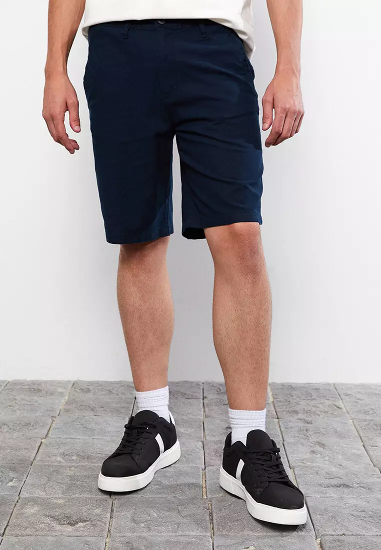 LC WAIKIKI Standard Fit Linen Men's Shorts