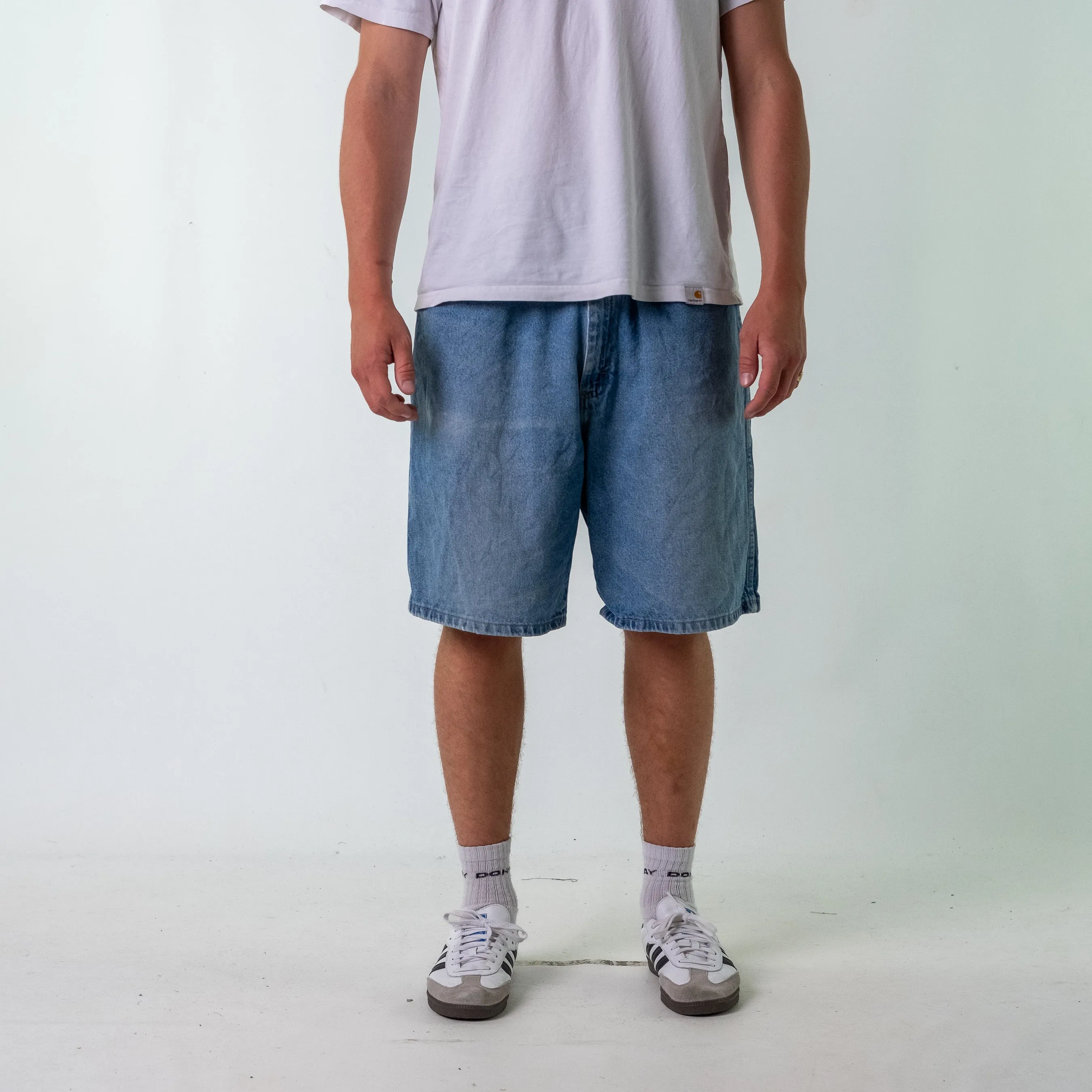 Light Blue 90s Wrangler Denim Hip Hop Jorts Shorts (40)