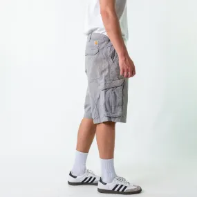 Light Grey 90s Carhartt Canvas Carpenter Jorts Shorts (36)