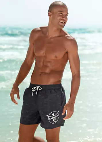 Logo Print Marl Swim Shorts by Chiemsee | Look Again