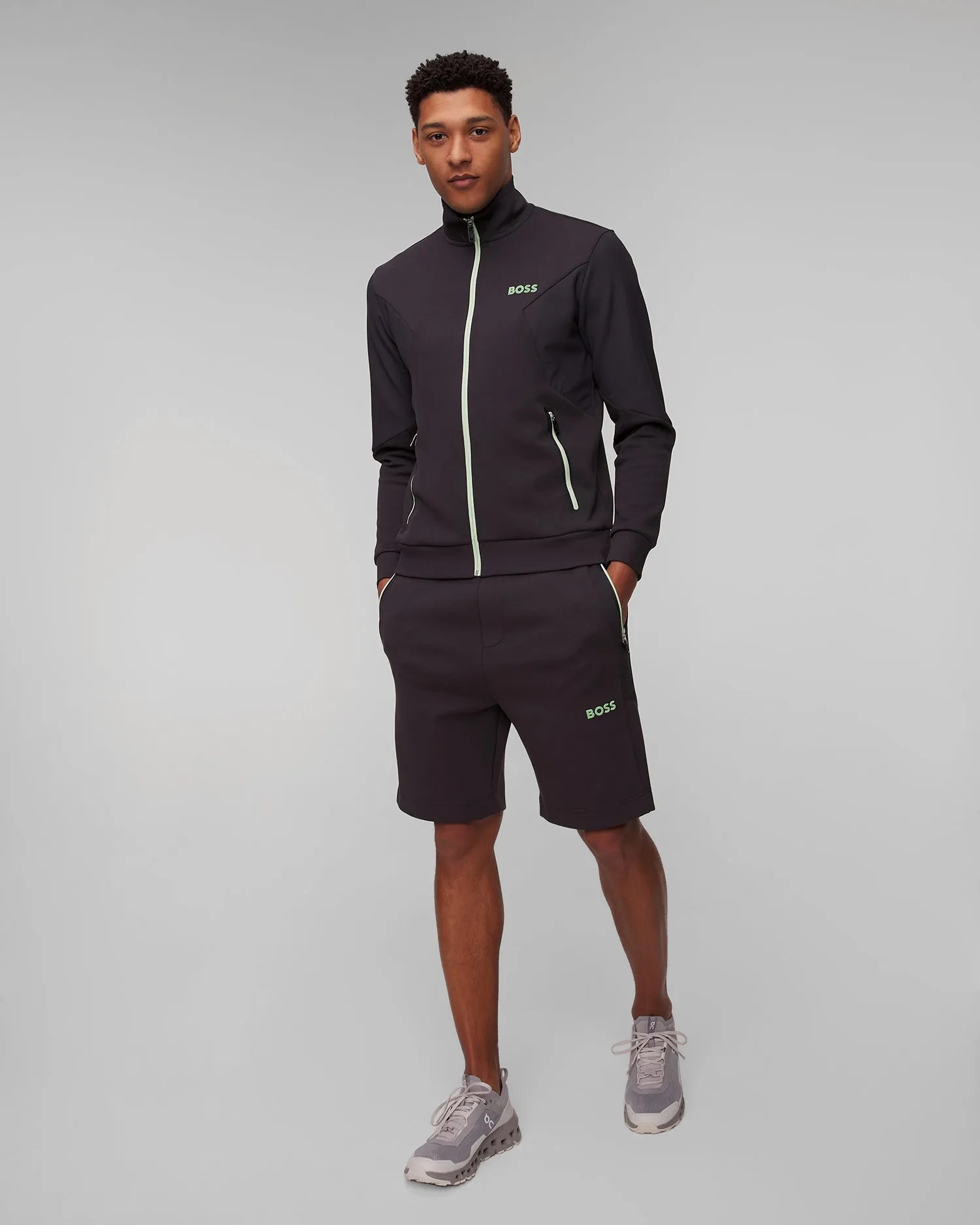 Men’s grey sweat shorts Hugo Boss Headlo 50510348-16
