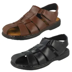 Mens Moza-x Closed Toe Leather Sandals B-207814