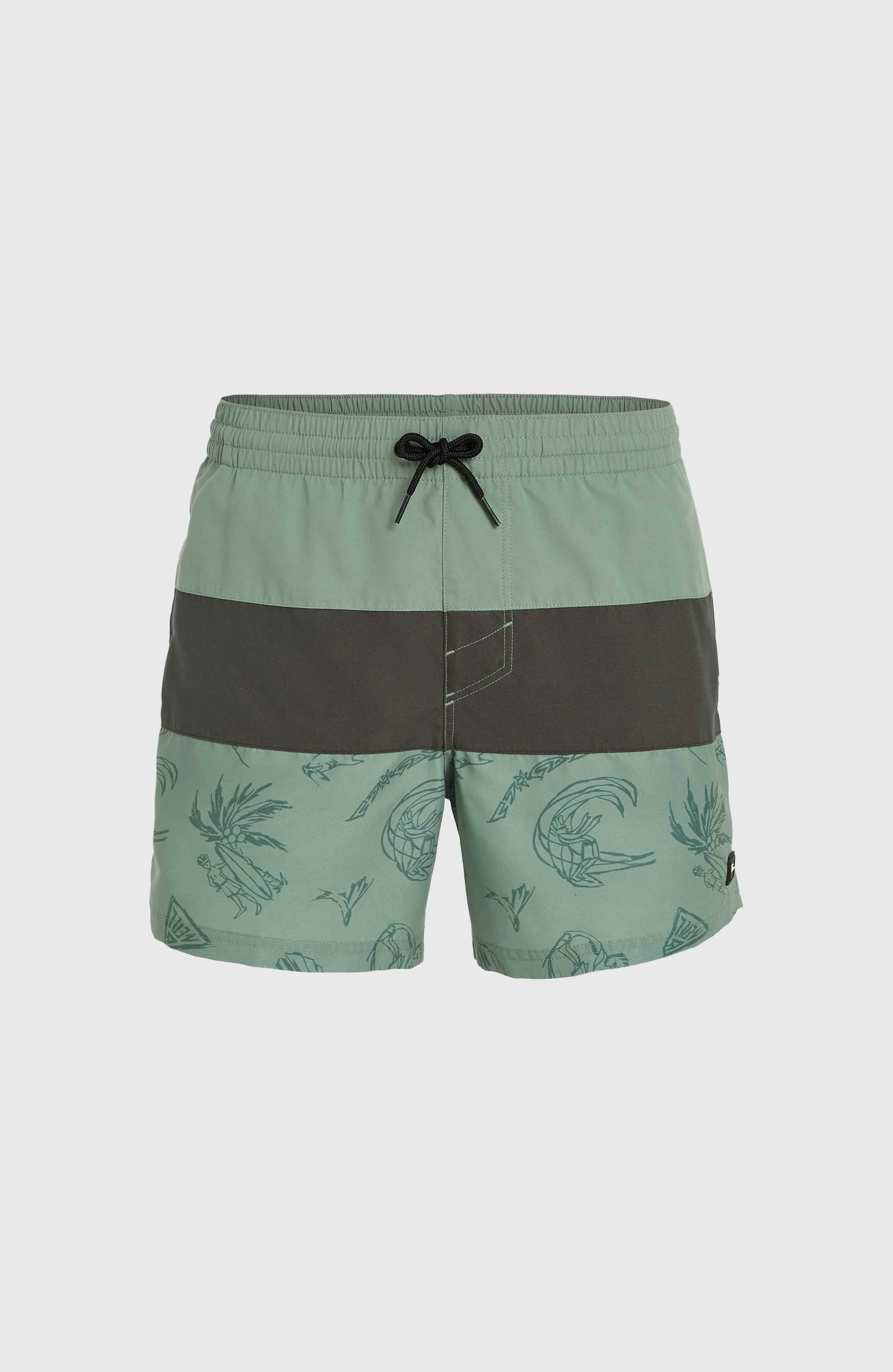 Mix and Match Cali Block 15\ Swim Shorts | Green Vintage Surfer