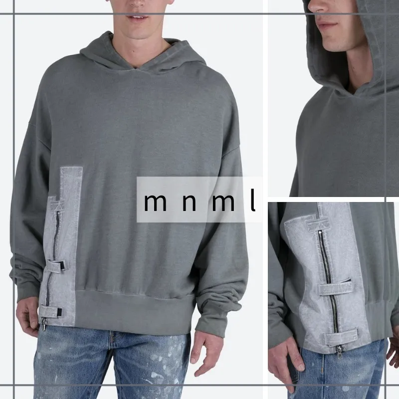 MNML  |Pullovers Street Style Long Sleeves Plain Cotton Hoodies