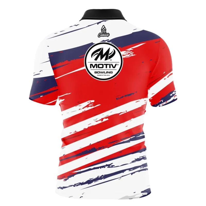 Motiv All American Quick Ship CoolWick Sash Zip Bowling Jersey