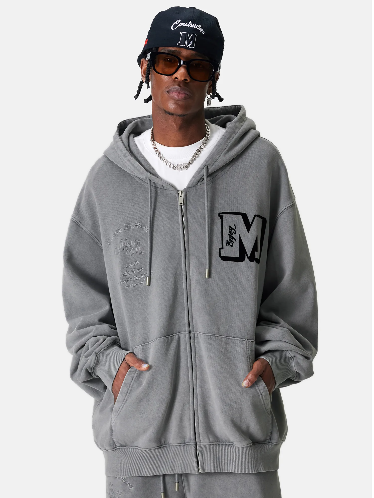 MR. ENJOY DA MONEY  |Unisex Sweat Street Style Cotton Oversized Logo Hoodies