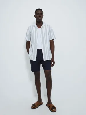 Navy Shorter Length Chino Shorts With Stretch | Men | George at ASDA