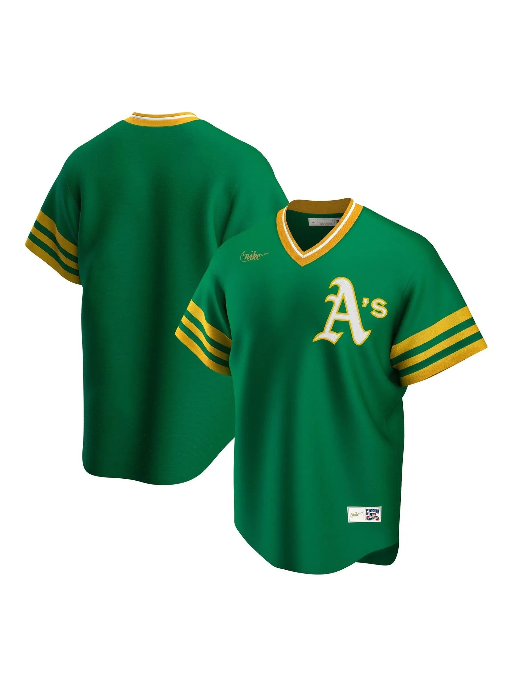 Nike Green Oakland Athletics Official Replica Cooperstown 1982-92 Jersey