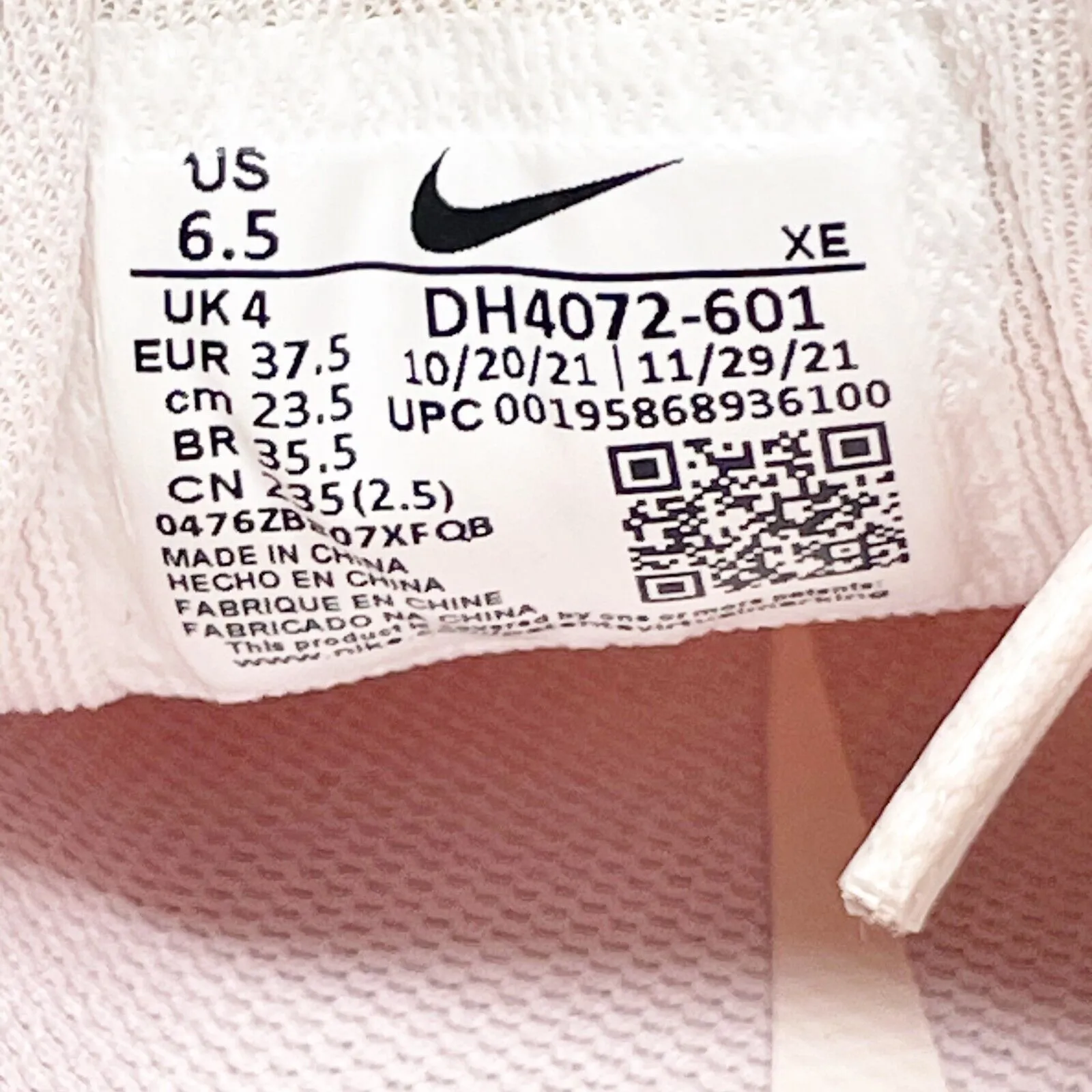 Nike Womens Air Zoom Pegasus 39 DH4072-601 Pink Running Shoes Sneakers Size 6.5