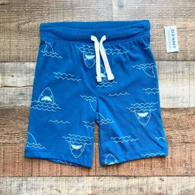Old Navy Blue Sharks/Waves Drawstring Jersey Shorts NWT- Size 4T
