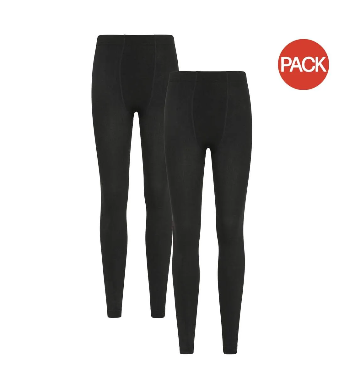 Pack of 2  Womens/ladies fleece lined thermal leggings  black Mountain Warehouse