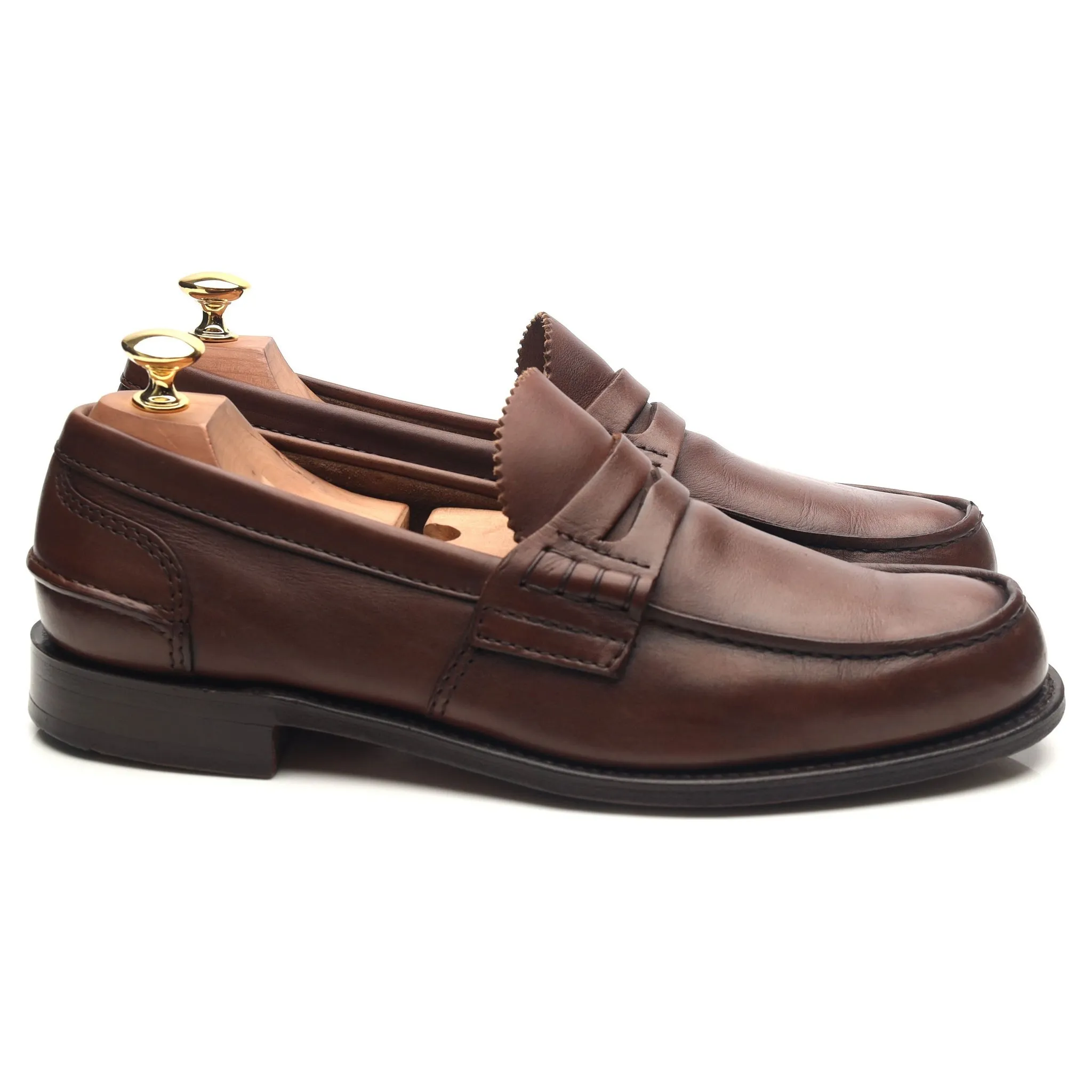 'Pembrey' Dark Brown Leather Loafers UK 9 G