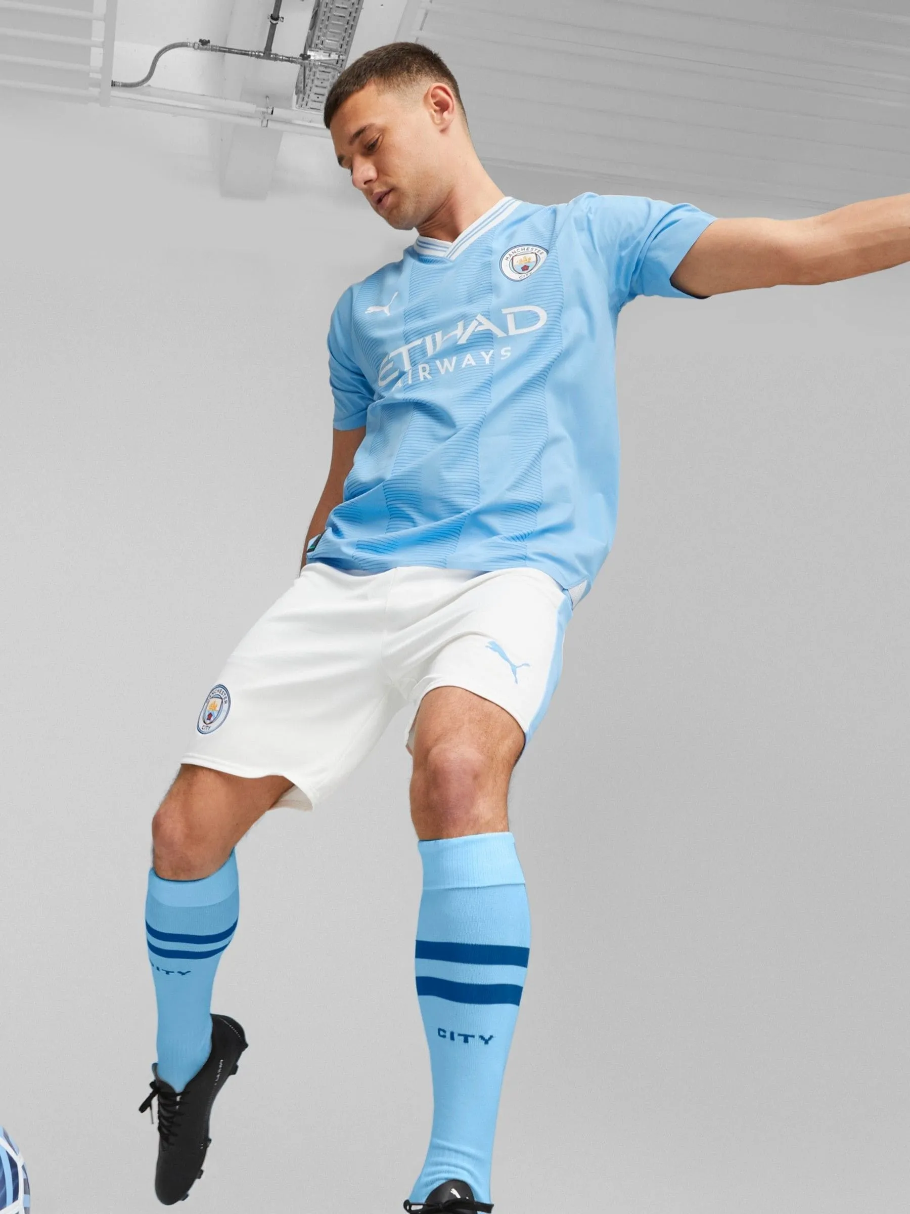 Puma White Manchester City Home 23/24 Football Shorts