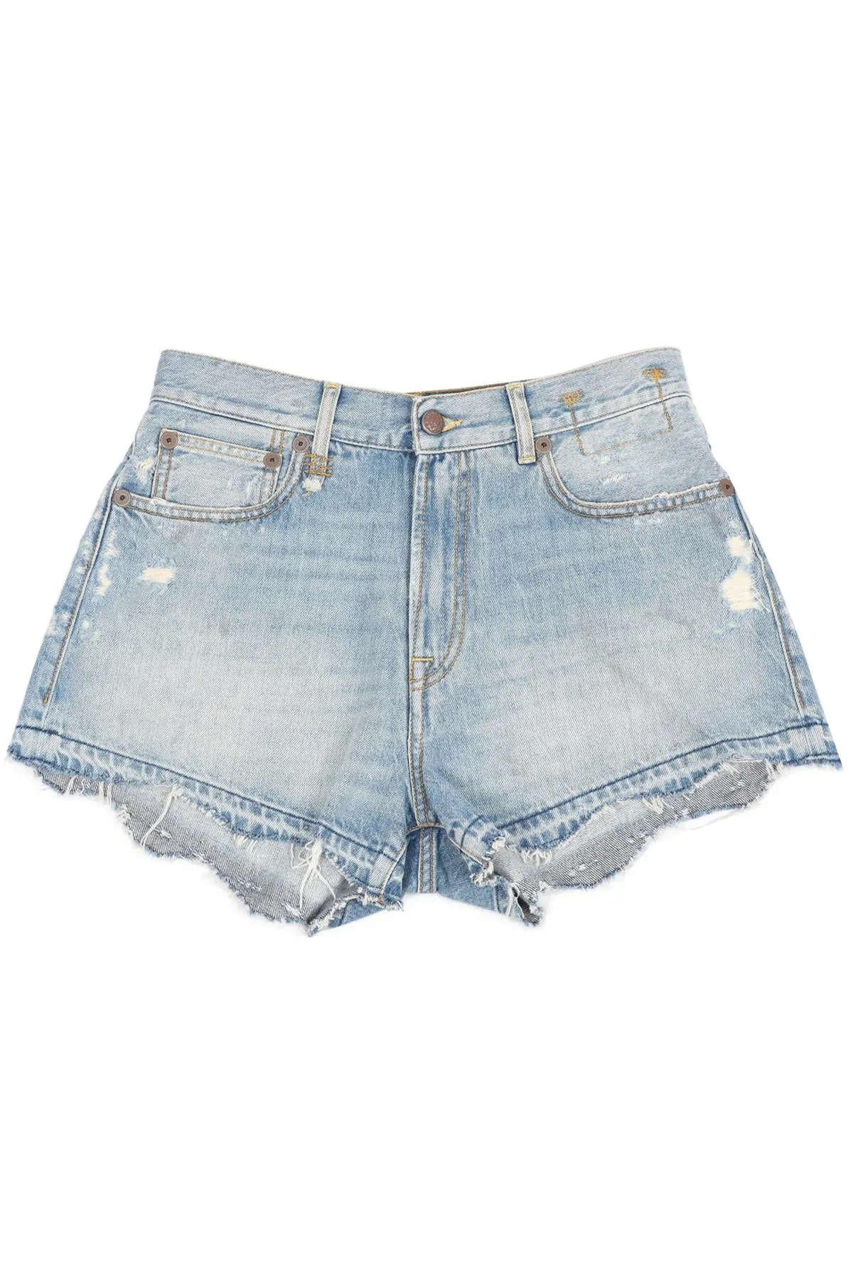 R13 HIGH RISE DENIM SHORTS W27 UK 8-10