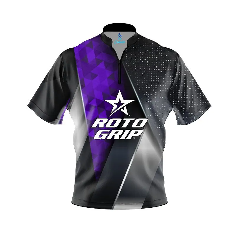Roto Grip Purple Aspirations Quick Ship CoolWick Sash Zip Bowling Jersey
