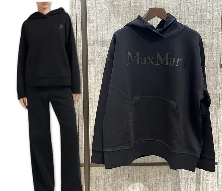 S Max Mara  |Long Sleeves Plain Oversized Hoodies & Sweatshirts