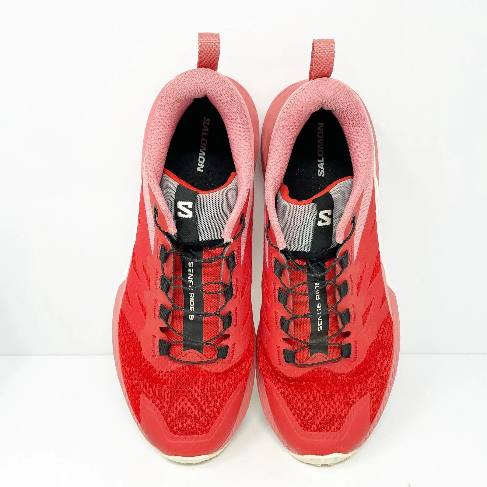 Salomon Womens Sense Ride 5 472152 Red Running Shoes Sneakers Size 8